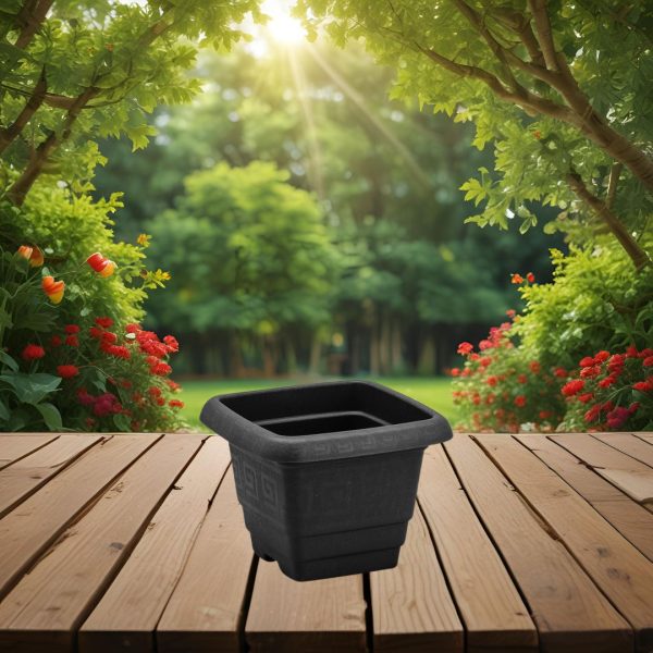 Vaso Quadrado Pp 650 Ml - Preto