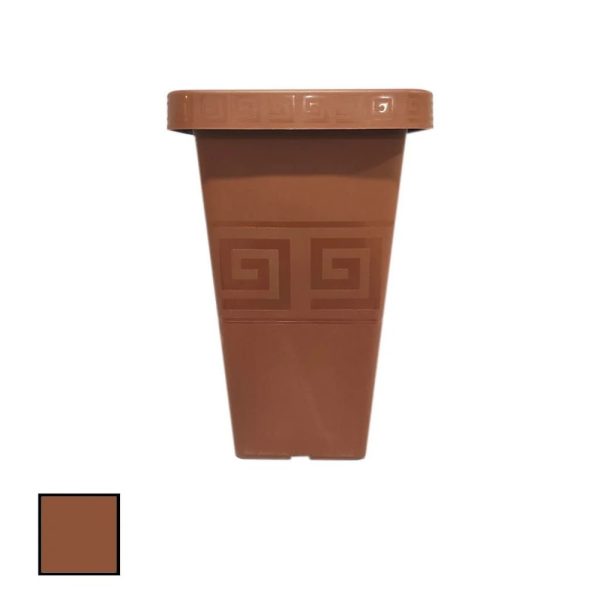 Vaso Grego Quadrado 13 Litros - Terracota