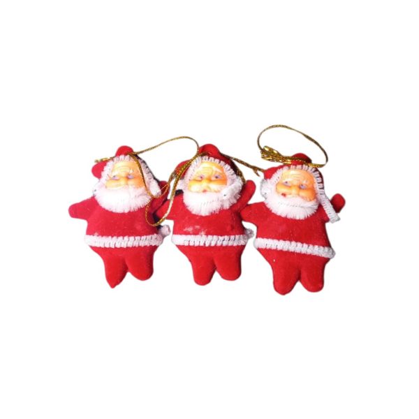 ENFEITE PAPAI NOEL 4,5 cm C/3 1102N B