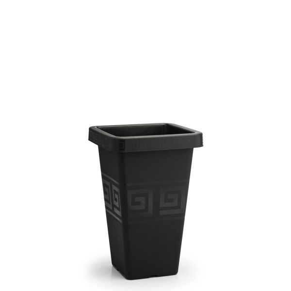 Vaso Grego Quadrado P 13L - Preto - Plasmont