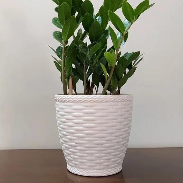 Vaso Rattan Grande Branco 22 Litros