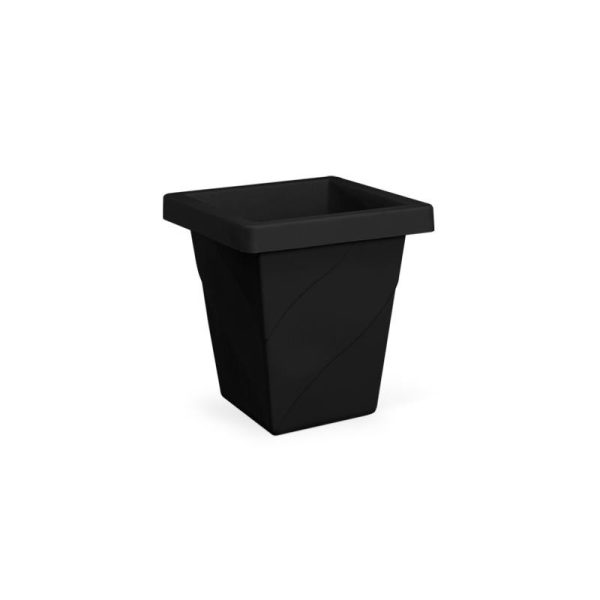 Vaso Roma Quadrado Mini Preto