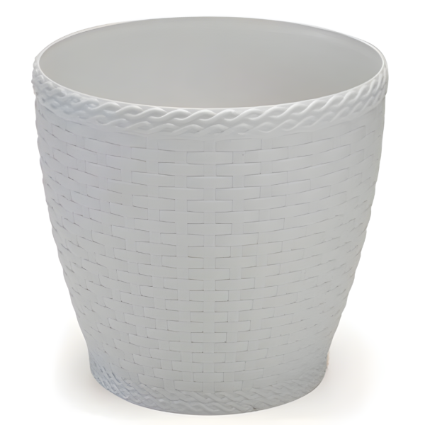 Vaso Rattan Branco Mini 1,8Litros