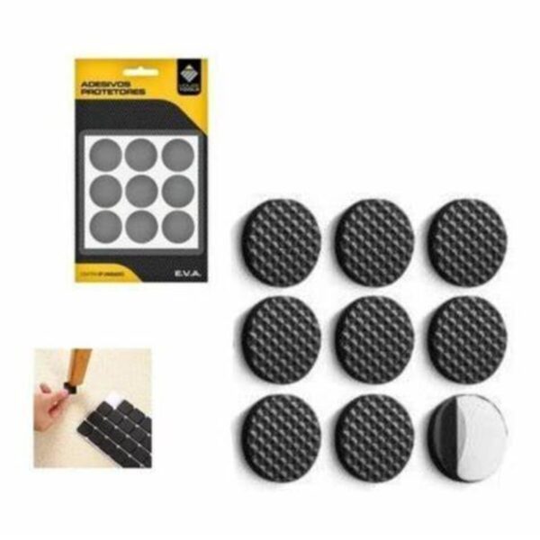 Protetor Adesivo EVA Redondo Preto House Tools