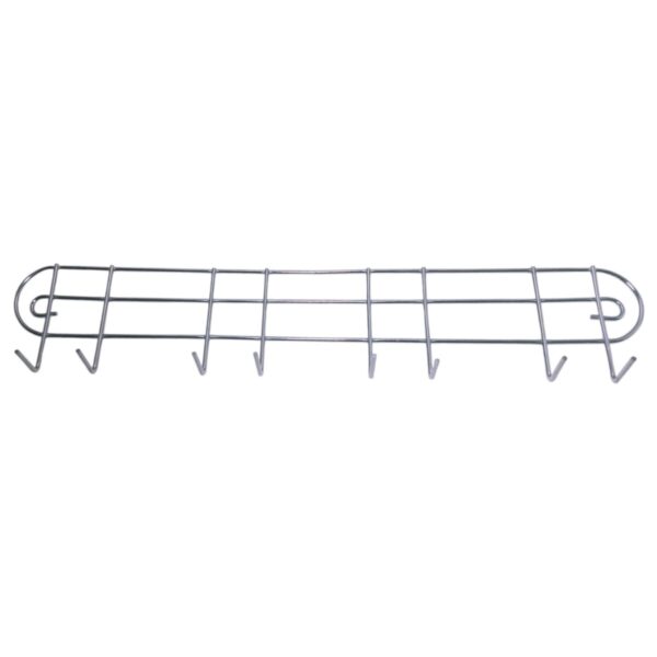 Suporte de Vassouras com 8 Ganchos  Aço Cromado