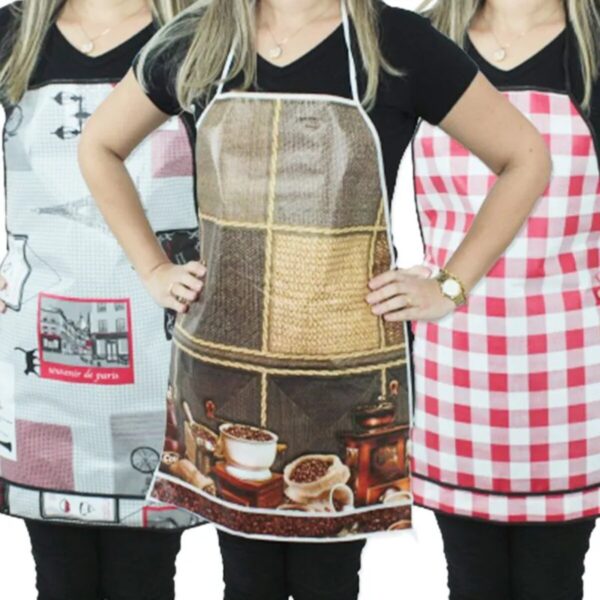 Avental Plástico Impermeável 62×42 cm – Estampas Sortidas