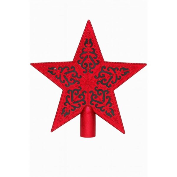 Estrela Vermelha com Detalhes Vazados – Enfeite Decorativo