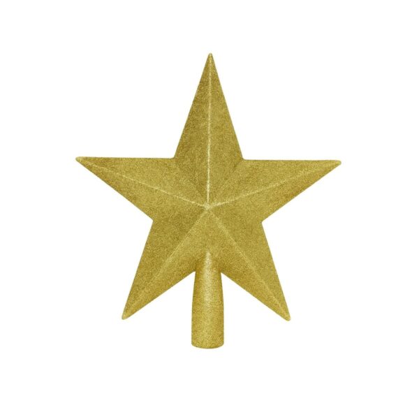 Estrela Dourada com Glitter – Enfeite Decorativo