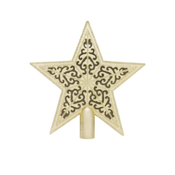 Estrela Dourada com Detalhes Vazados – Enfeite Topo Decorativo
