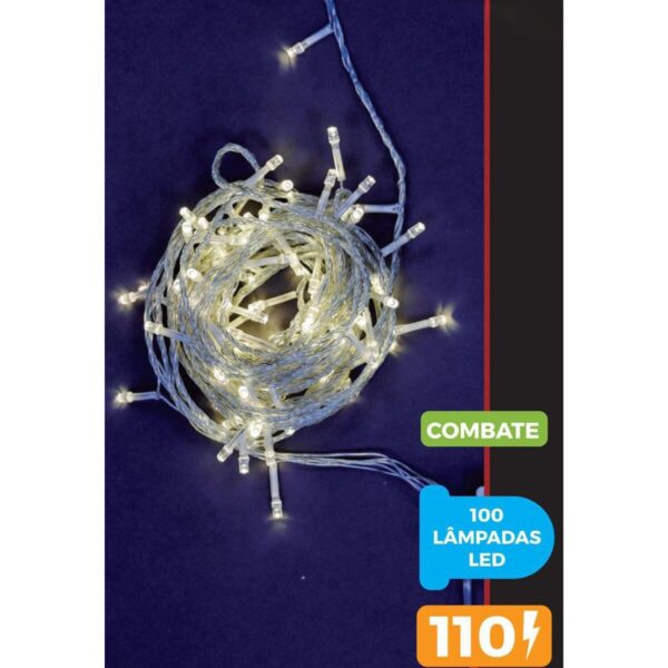 Pisca-Pisca LED Branco 10 Metros – 100 Lâmpadas LED| 110WTS