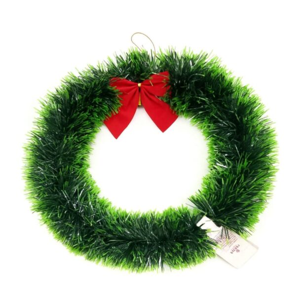 Guirlanda Natalina com Laço – Enfeite para Porta e Decoração de Natal