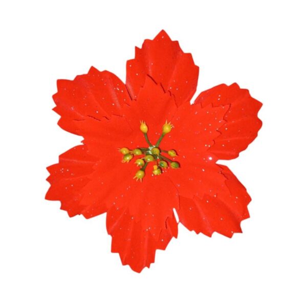 Flor Artificial Bico de Papagaio Vermelha 40cm – Decoração Natalina e Arranjos Florais