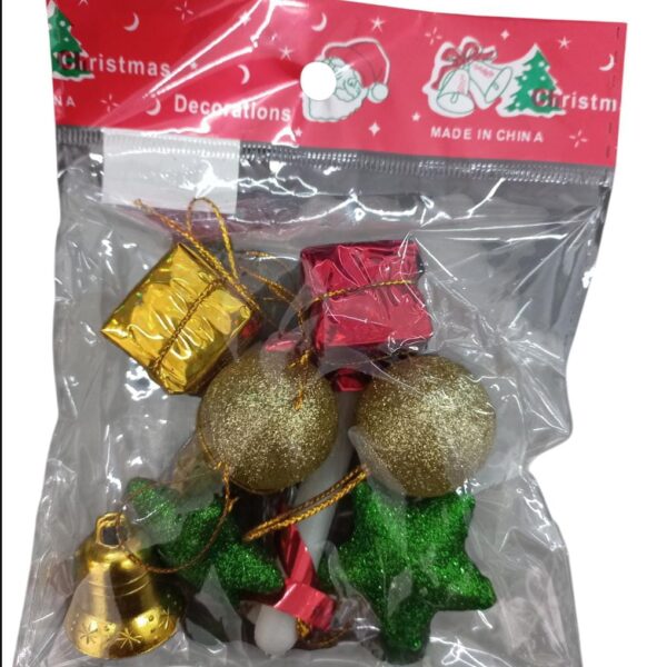 Kit Enfeites Natalinos Sortidos com 9 Unidades – Decoração para Árvore de Natal