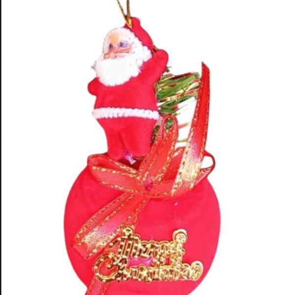 Enfeite Decorativo Papai Noel com Tambor 11 cm – Decoração Natalina 