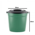 Lixeira N 8 C/ Tampa 26X25Cm  Plasmarc - Imagem 4