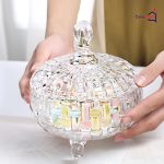 Bomboniere Potiche De Vidro c/ Pe 12x10 Cm