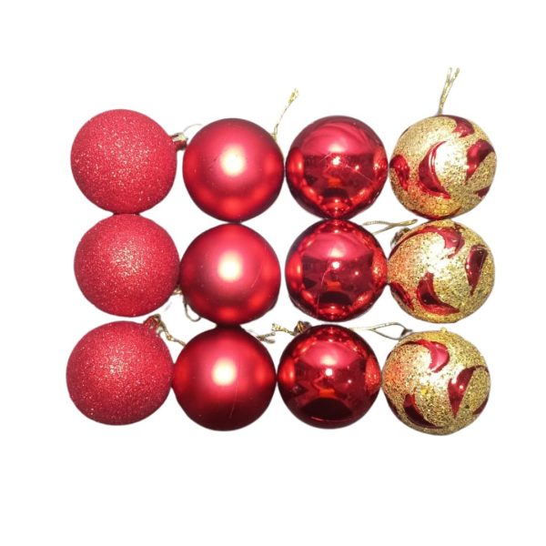 BOLA DE NATAL 6CM C/12 TUBO 9058 B