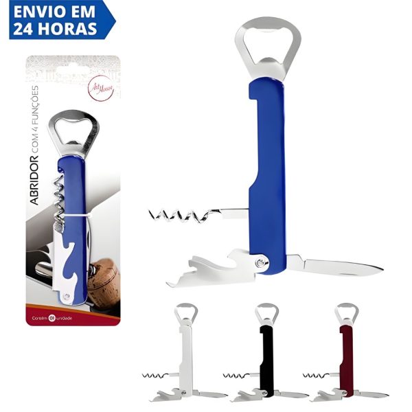 Abridor De Garrafa,Sacarolha,Furador De Lata Mini MG2752 7892017092771