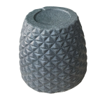 Vaso Cone Berlian Gold A96 19x23x15 cm Polietileno - Imagem 3