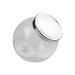 Pote Baleiro De Plastico Com Tampa Metalizada - 600ml