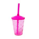 Copo Fest 400 Ml C/ Tampa E Canudo - Rosa