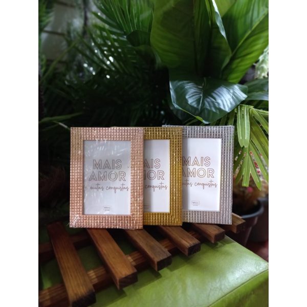 Porta Retrato Ps Metallic Squares 10X15 Cm