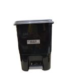 Lixeira Quad Pedal 15L Black Steel - Plasmont