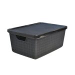 Caixa Organizadora Decorativa com Tampa Preta 16 Litros - Arqplast - Imagem 2