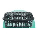 Cesto Telado C/Tampa 60L Preto - Arqplast - Imagem 3