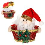 Cesta Vime Com Noel 13X13Cm