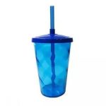 Copo Twister 400ml Com Tampa E Canudo Azul - Imagem 4