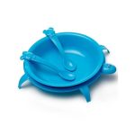 Kit Prato Tartaruga C/2 Colh. Azul