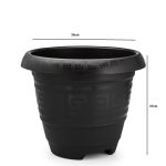 Vaso  Redondo Eg 26L - Preto - Imagem 2