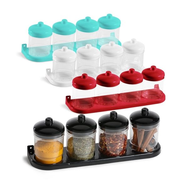 Porta Condimentos De Acrílico Com Tampa E Base De Plastico