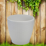 Vaso Rattan Branco Mini 1,8Litros - Imagem 3
