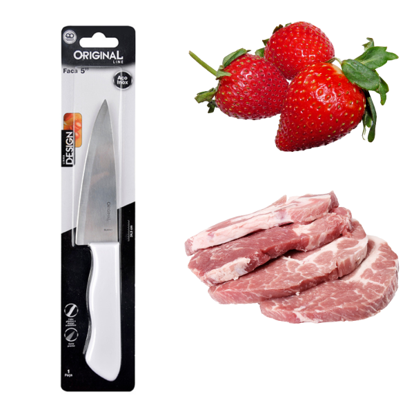 Faca Peixeira Para Carnes E Verduras Em Aço Inox