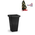 Vaso  Grego Quadrado M 19,5L - Preto - Imagem 4