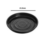 Prato Para Vaso De Planta Redondo Preto 7898948180266 - Imagem 3