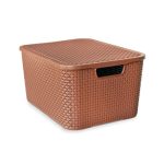 Caixa Organizadora Rattan Com Tampa 15 Litros