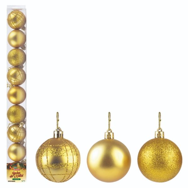 Bola Tb Cristal 5Cm 9Pcs Doura