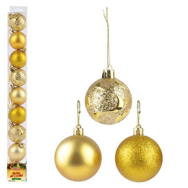 Bola Tb Jade 5Cm 9Pcs Dourada