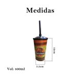 Copo Fest 400 Ml C/ Tampa E Canudo - Dinossauro - Imagem 3