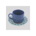 Conjunto de Chá Oxford Donna Lola com 12 Peças em Cerâmica Azul - Imagem 4