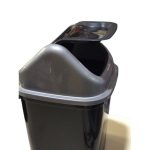 Lixeira Quad Basculante 7L Black Steel - Plasmont - Imagem 4