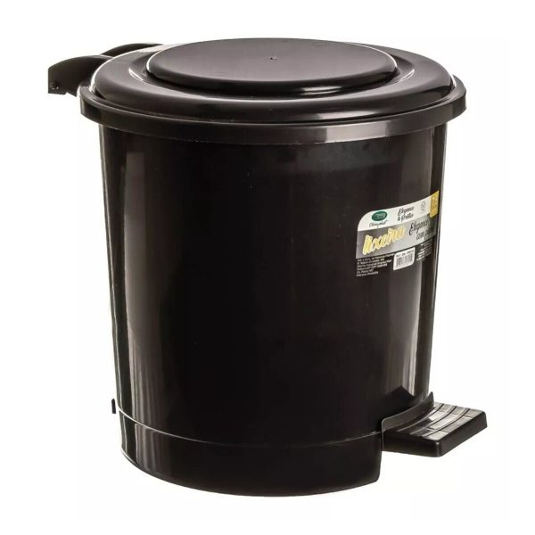 Lixeira Elegance C/ Pedal Preto