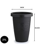 Vaso Grego Redondo M 21 Litros - Preto - Imagem 3