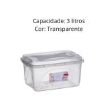 Caixa Multiuso 3L Natural Transparente - Plasmont - Imagem 5