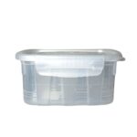 Caixa Organizadora Plasmarc Clean P com Trava - 460 ml - Transparente