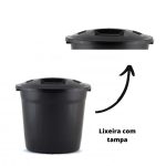 Lixeira N 6 C/ Tampa Preta- Plasmarc - Imagem 3