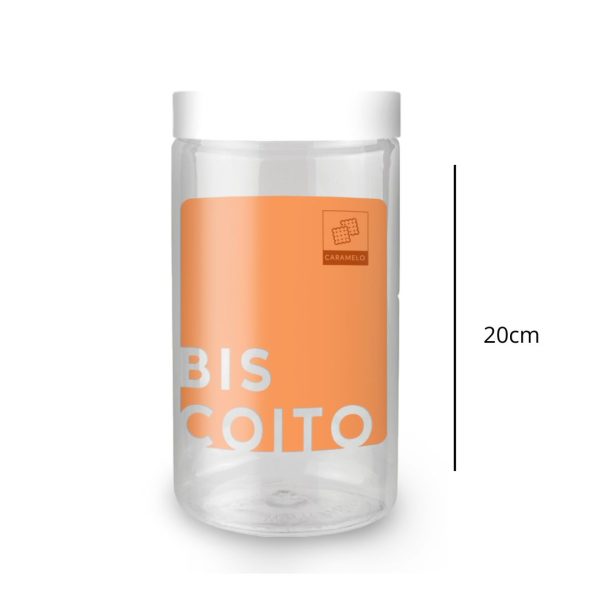 POTE BISCOITO 1,8 L Transp. c/ Caramelo